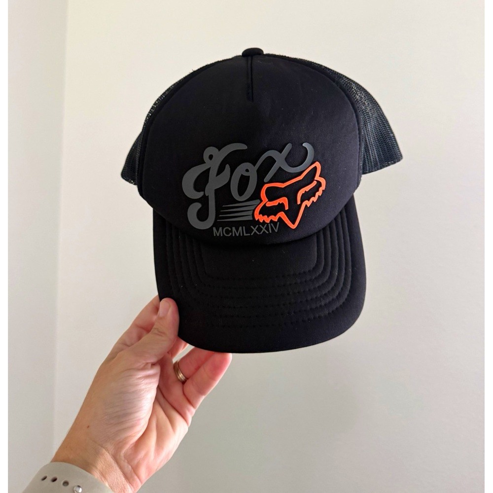 Fox Racing Mens Trucker Hat Snapback Adjustable"MCMLXXIV Moto Cap Y2K Moto